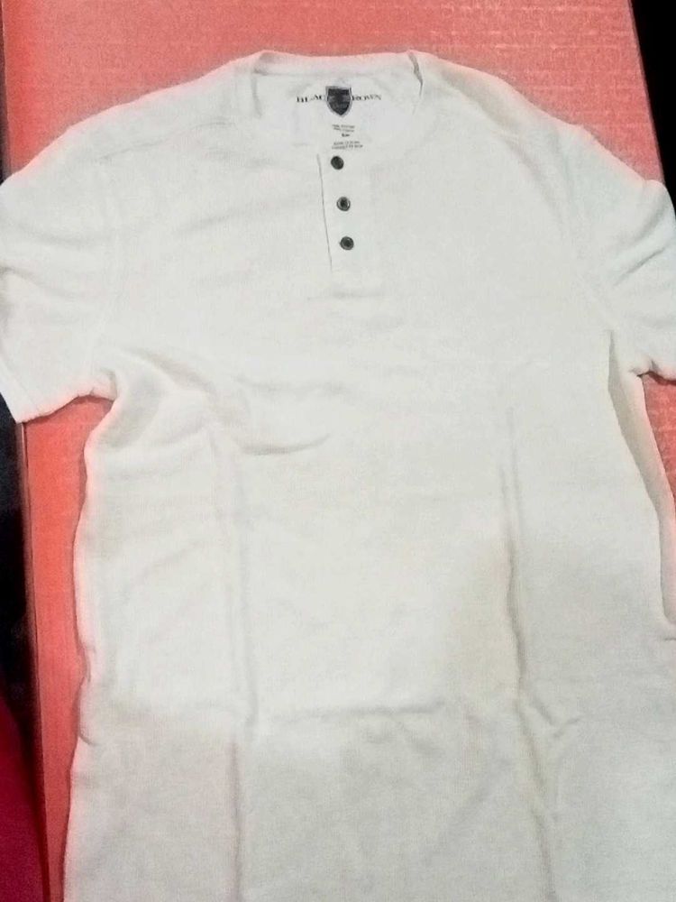 White Henley Shirt For Men&#39;s