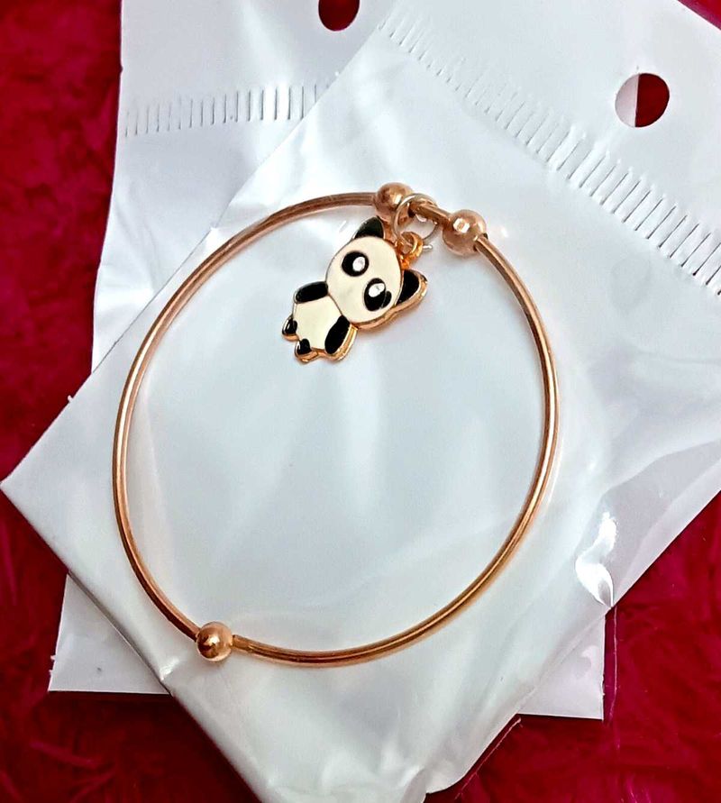 Cute Panda Charm Bangle Bracelet