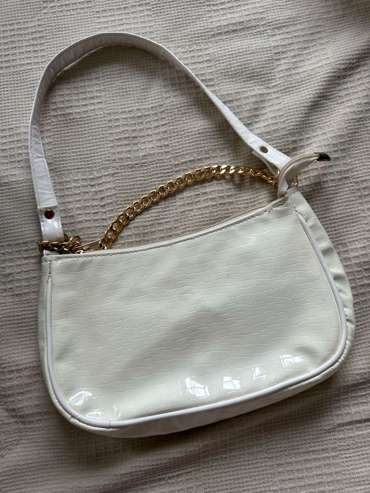white purse
