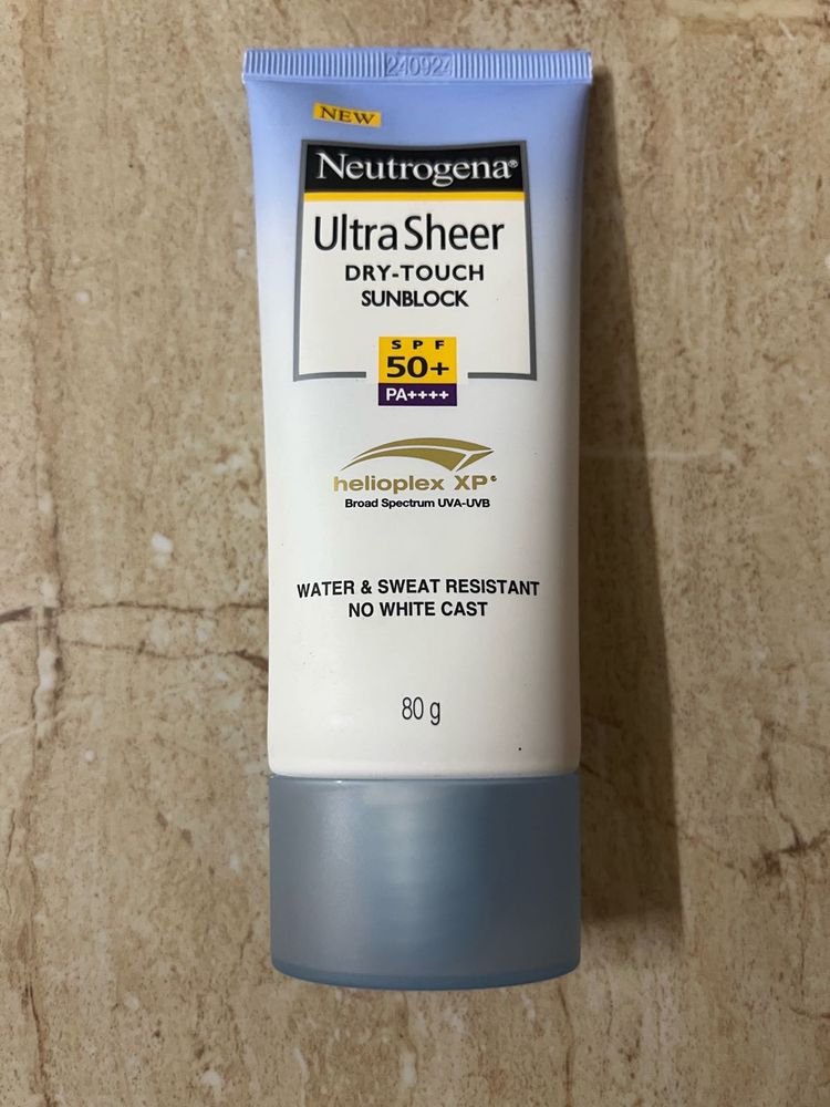 Sealed Neutrogena Ultra Sheer SPF 50+ Sunscreen