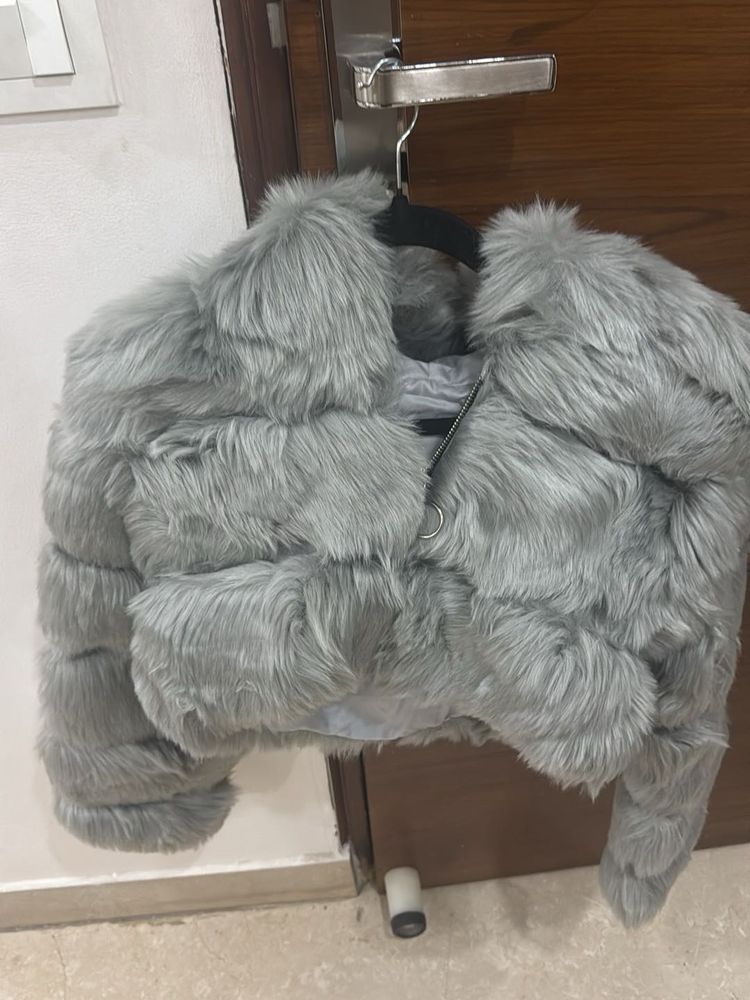 Faux Fur Cropped Jacket