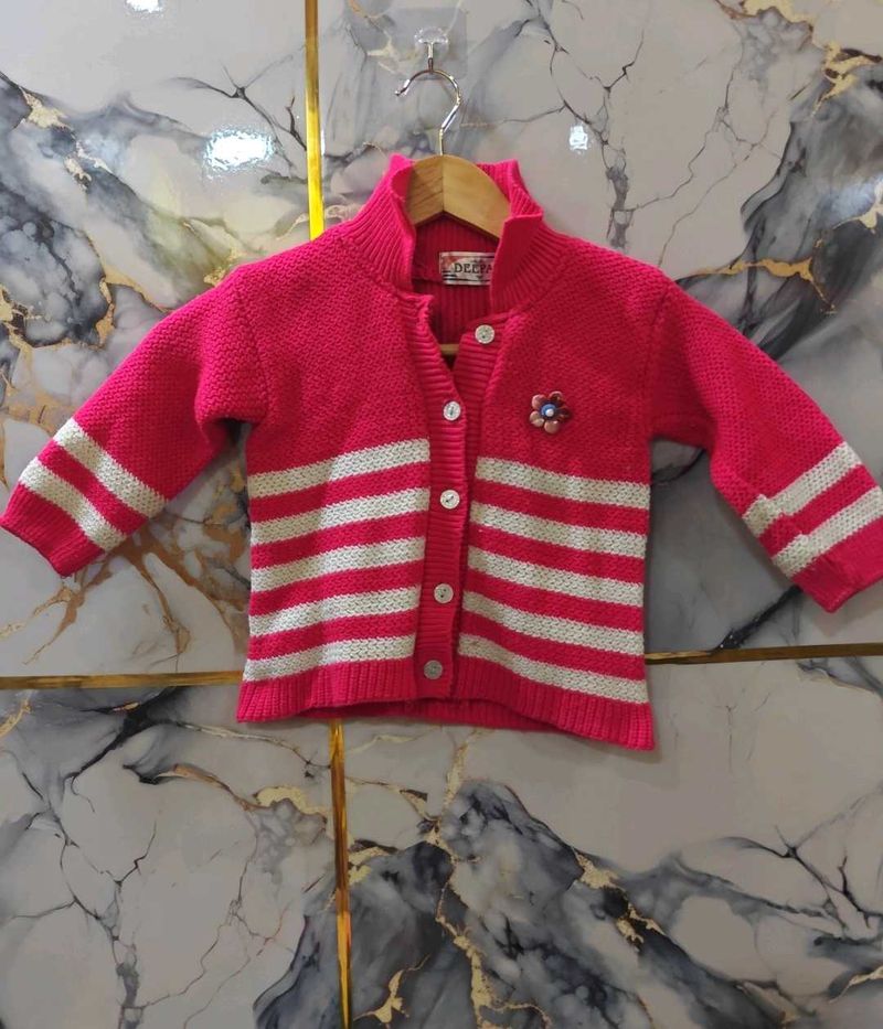 new Cute Pink Kids Cardigan Sweater upto ⁵ years