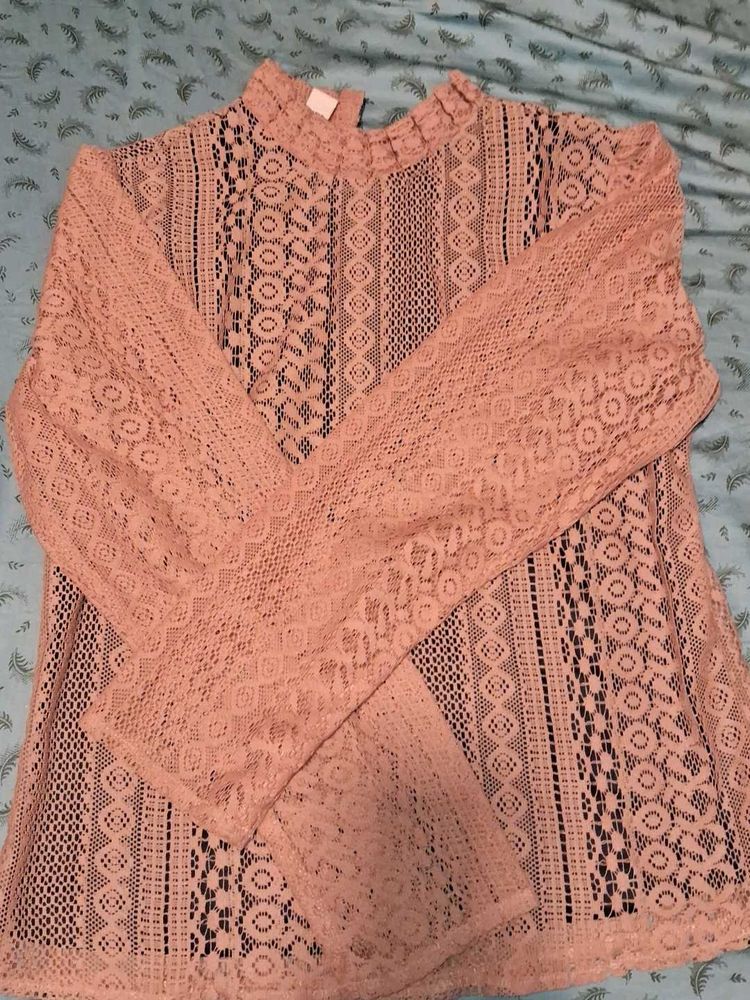 Lace Mock Neck Top