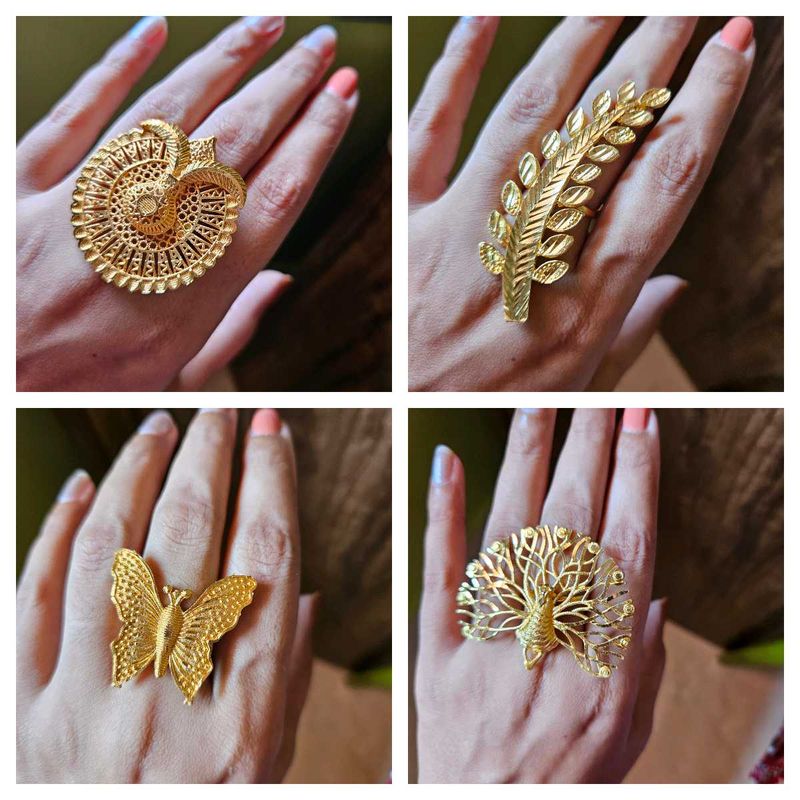 4 Gold Plated Rings