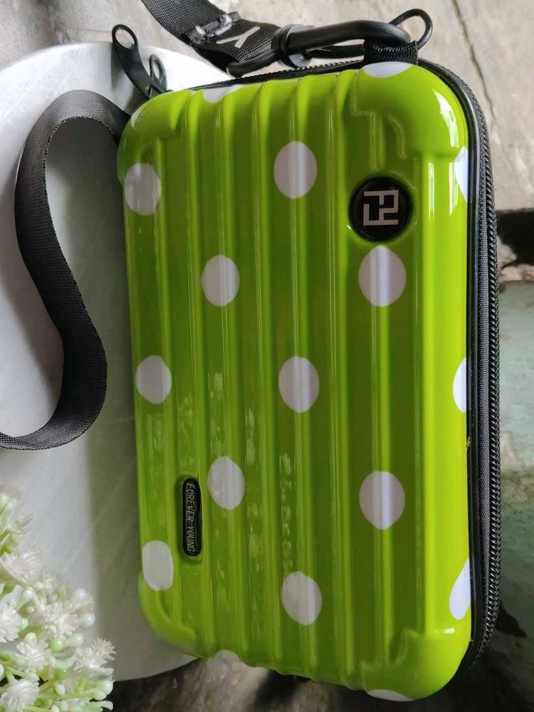 Green Polka Dot Sling Bag