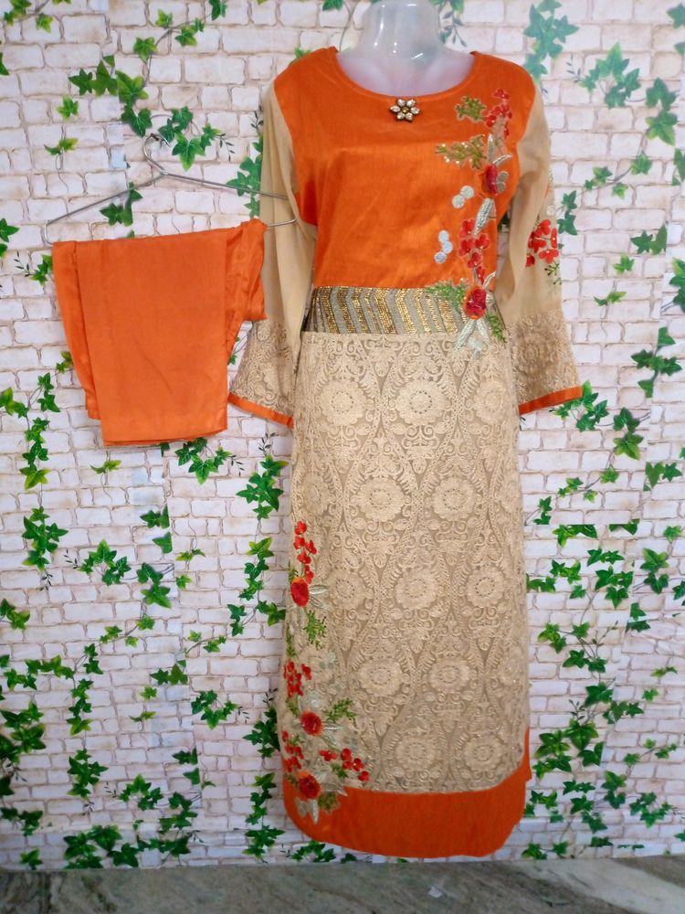5 Dress Combo 2Set Staight Gown Orange Golden