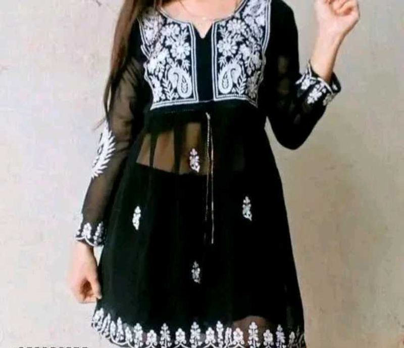 Black Short Kurti For Women