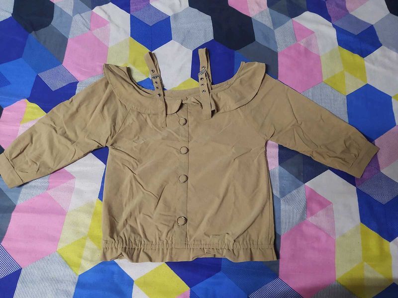 Off Shoulder Design With Belt