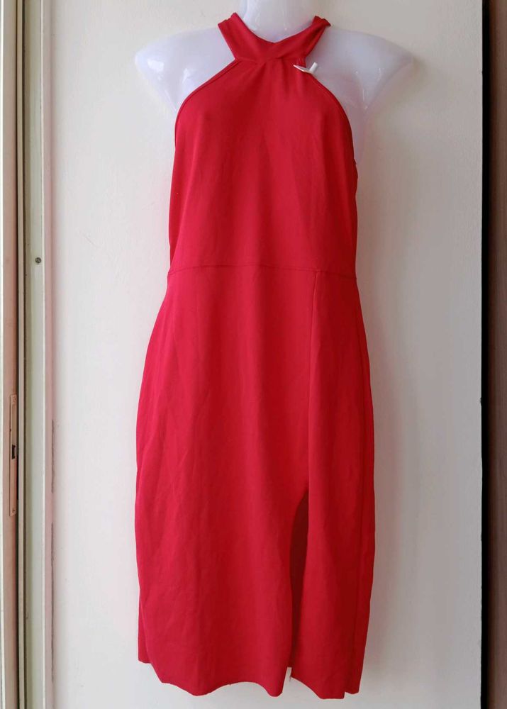 Red Halter neck dress
