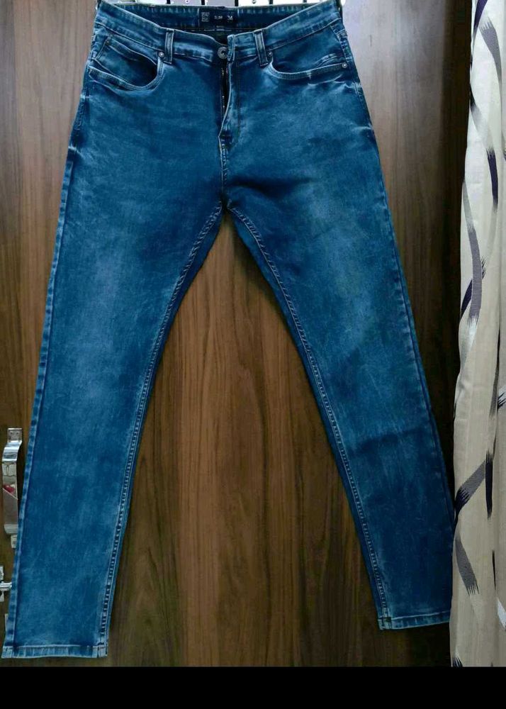 Dark Blue Slim Fit Jeans For Men