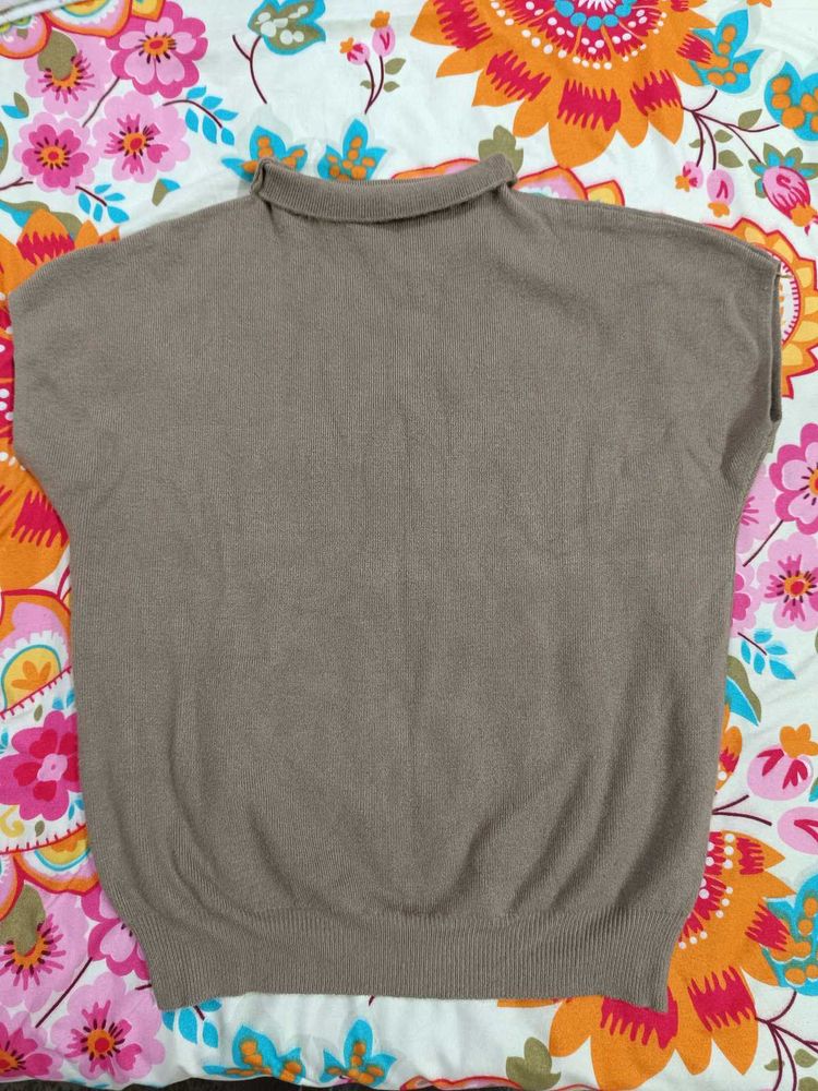 Dark Khaki Korean Knit Top