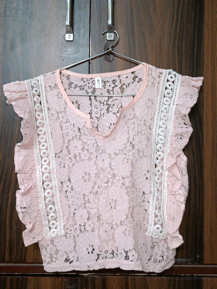 Kelejia Peach Lace Top🍒
