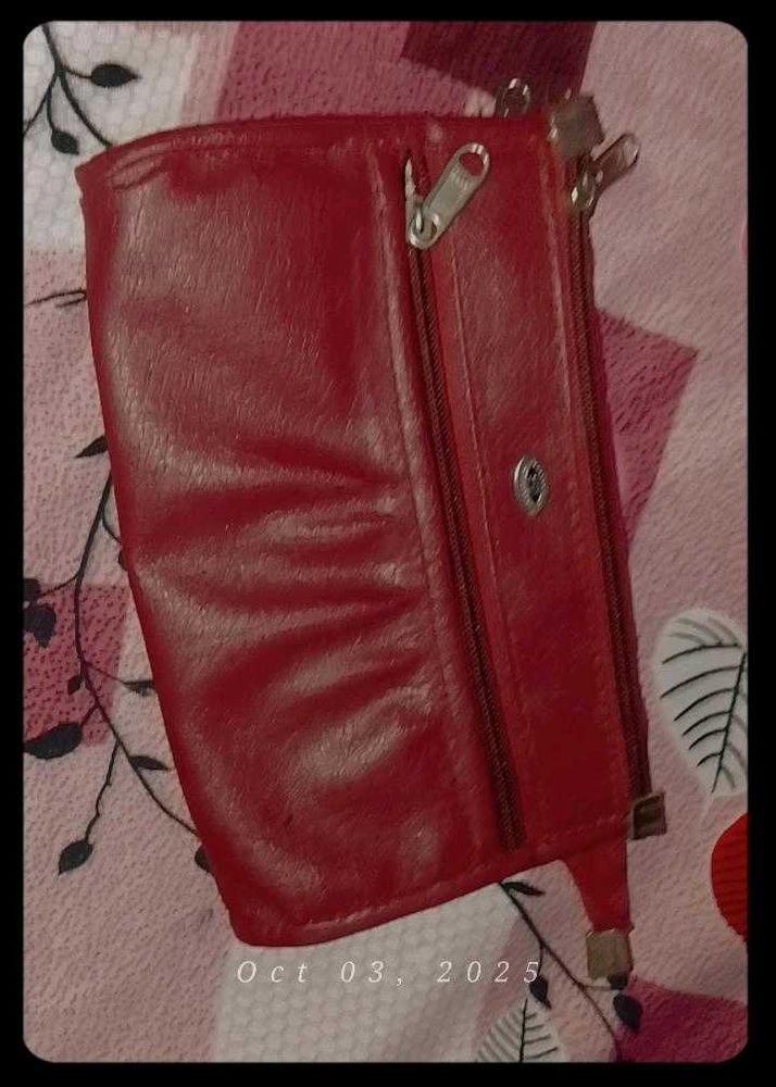 Red Leather Wallet