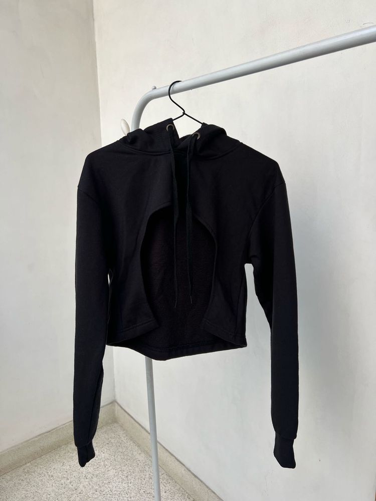 Cutout Black Hoodie