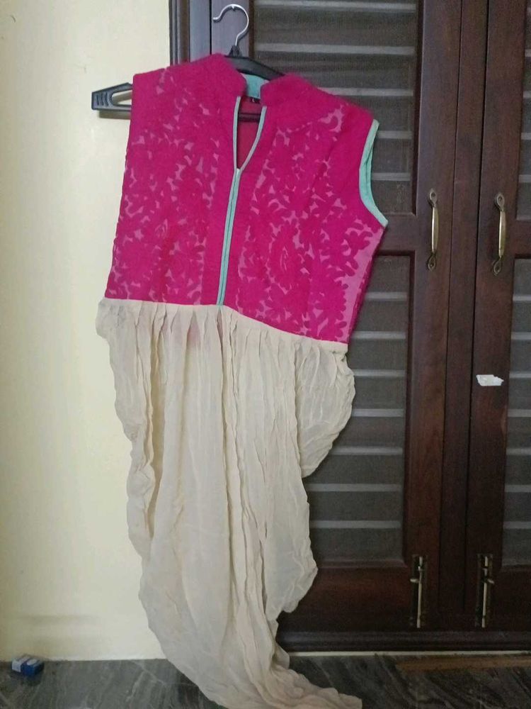 Pink Embellished Tunic Top