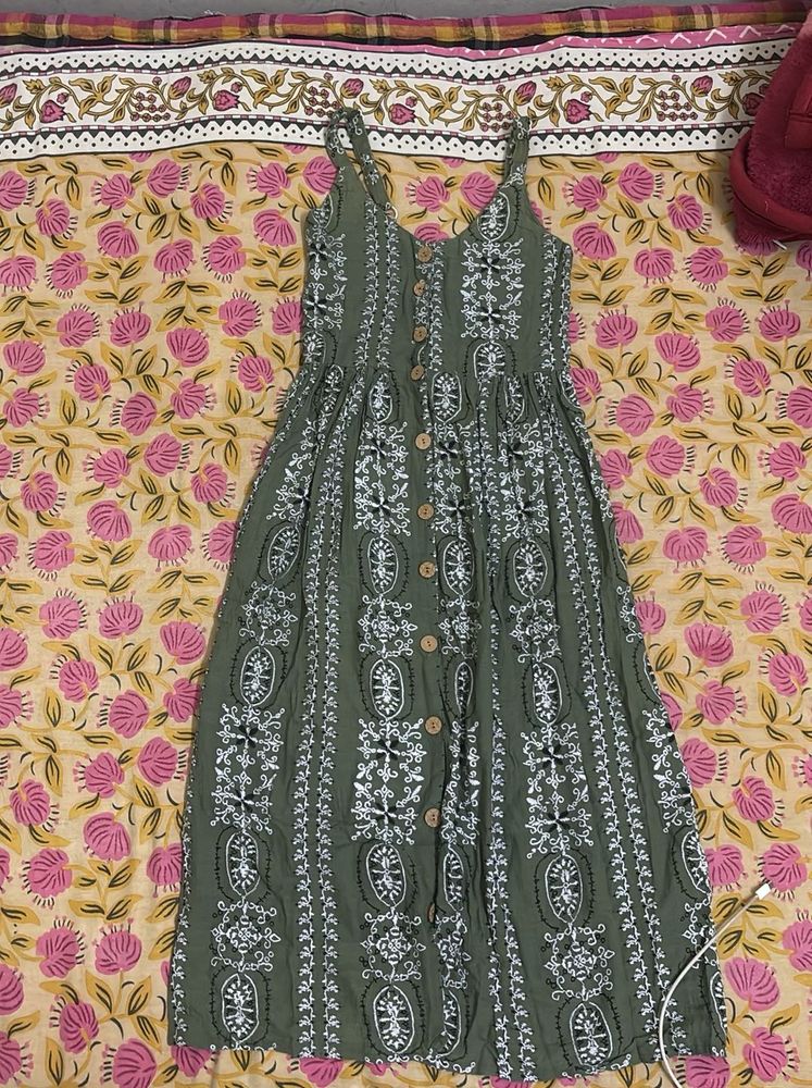 Boho Chic Green Maxi Dress