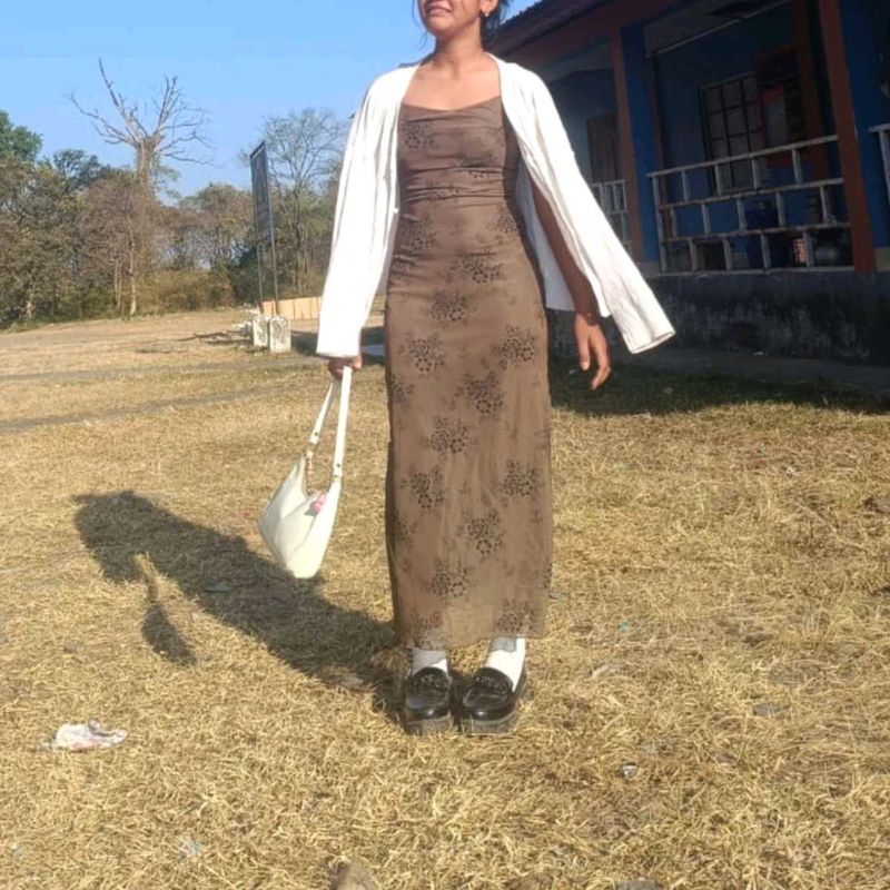 Brown Bodyhugging Dress
