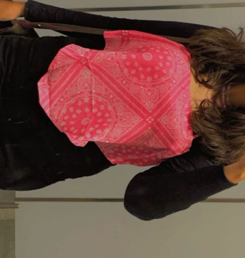 Pink Paisley Print Top