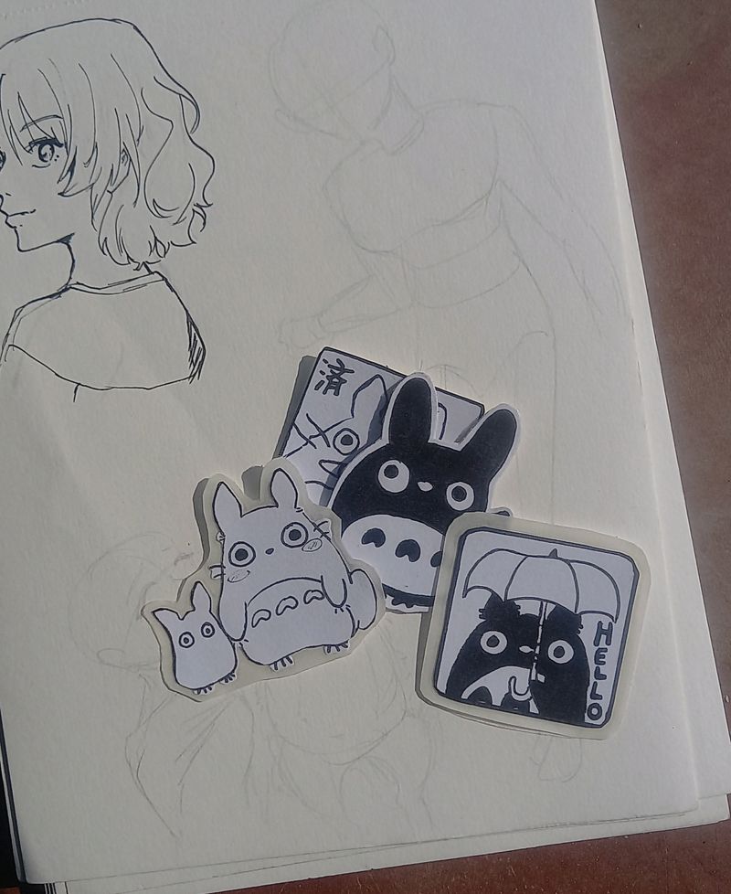 Custom Anime/manga/cat Handmade Stickers 10pcs