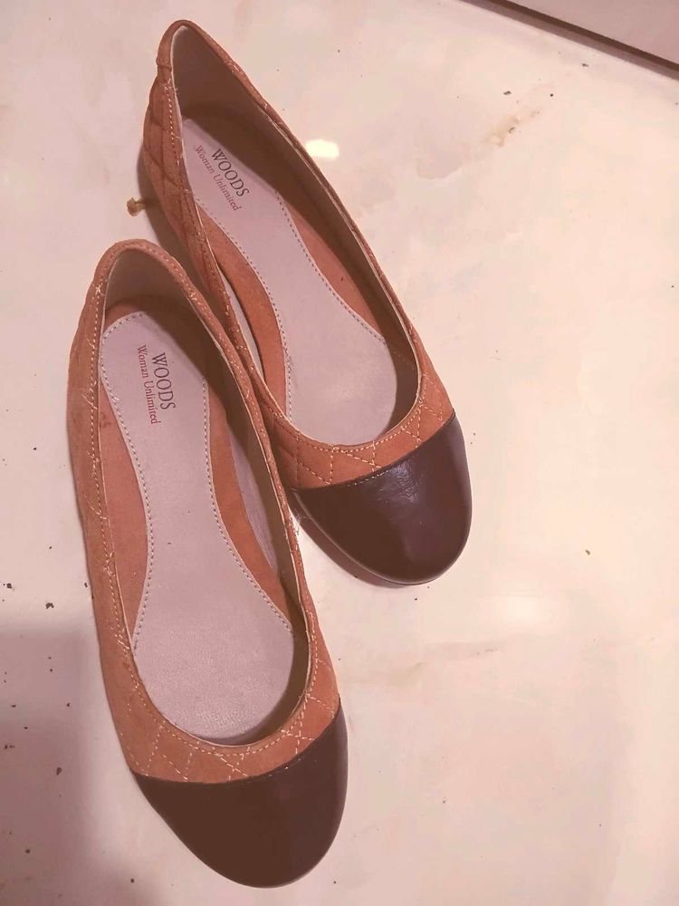 Woods Brown Ballet Flats
