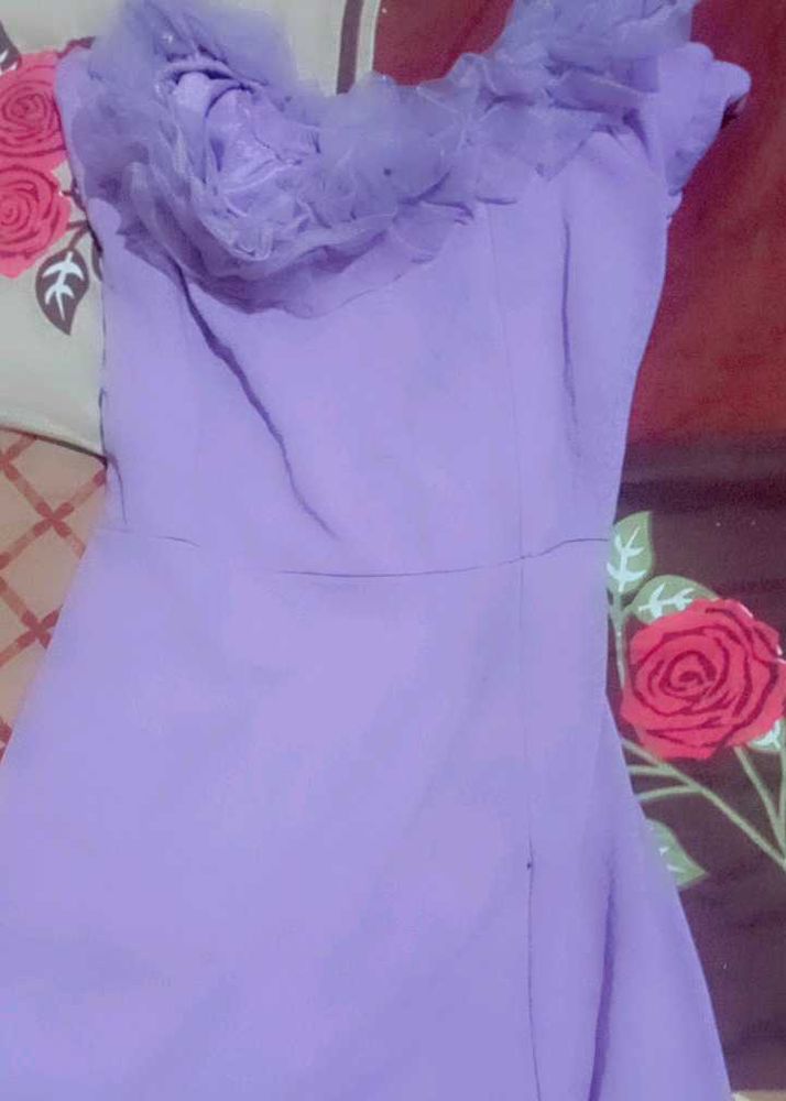 Lavender Party Dress women outfit