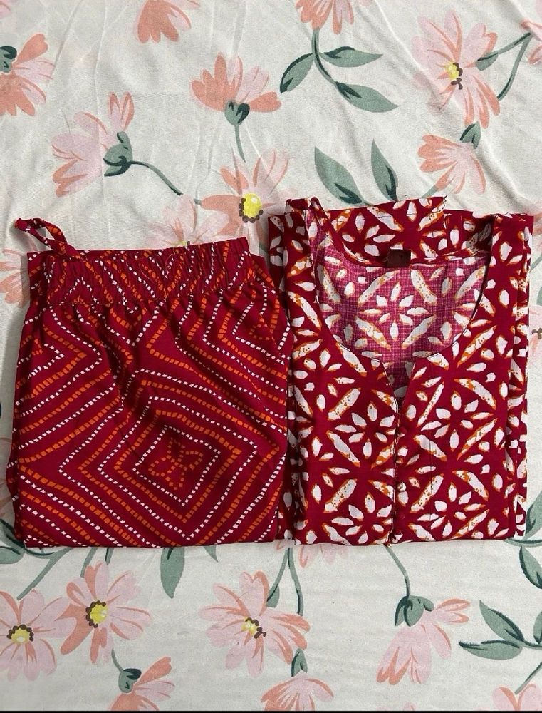 Red kurta Set 🥰