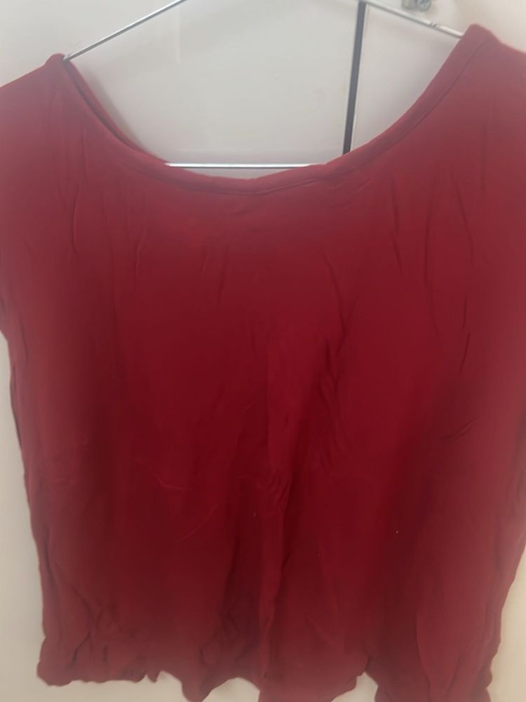Red Fitted Top