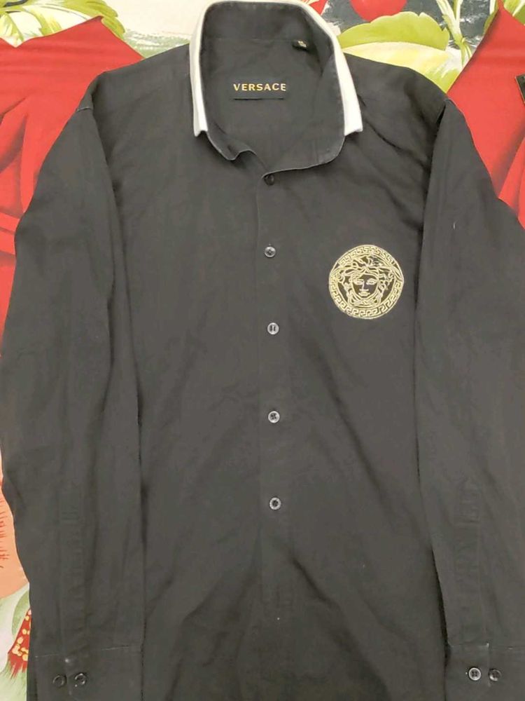 Versace Black Button-Down Shirt