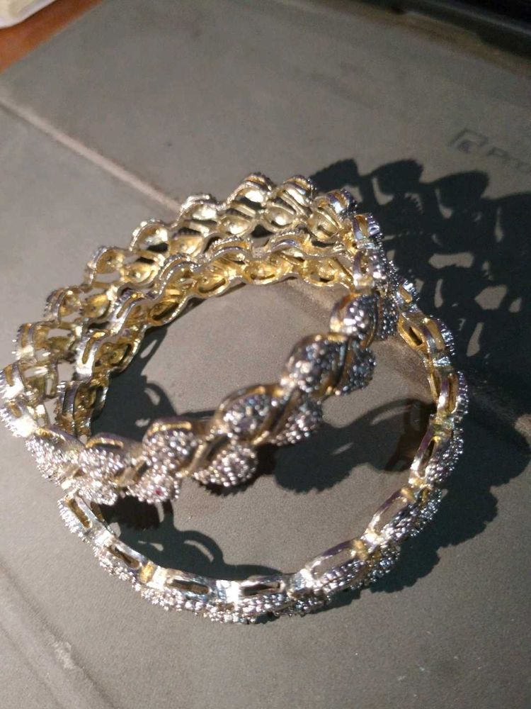 American Diamond Bangle (2 Piece )
