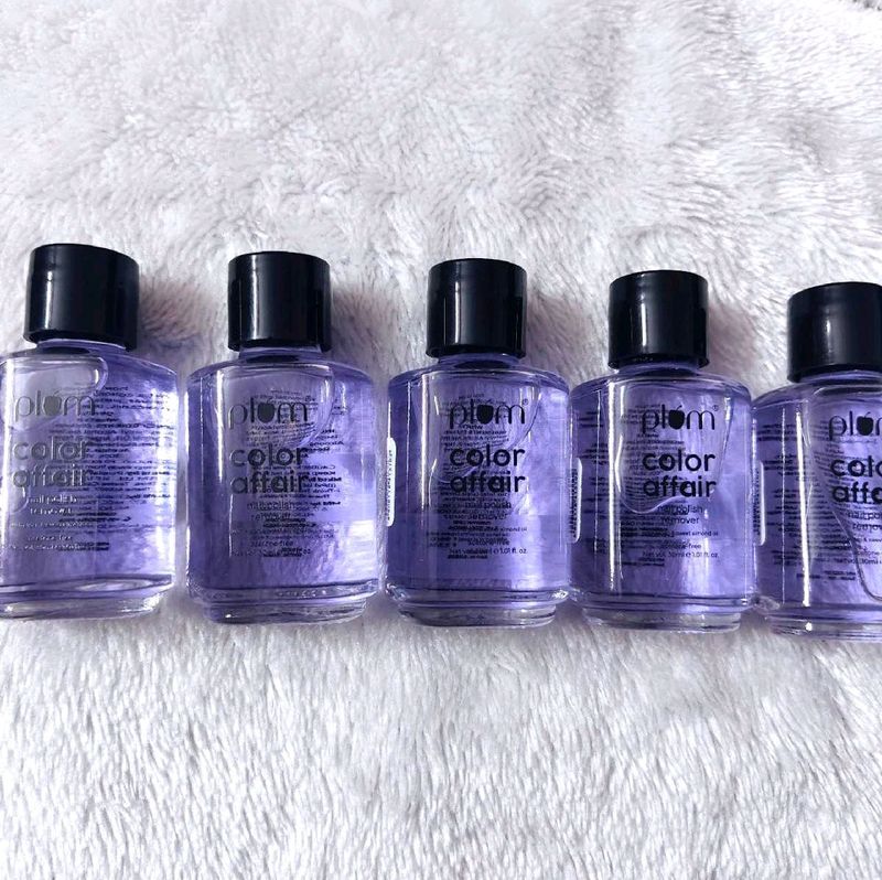 Combo 😱 Pack Of 5 ❤️ Plum Nail Enamel Remover ✅