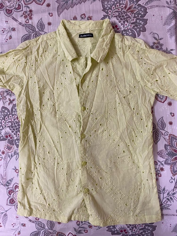 Boys Schiffli Shirt