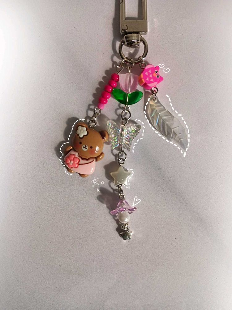 Floral Bear Bag Charm 🐻