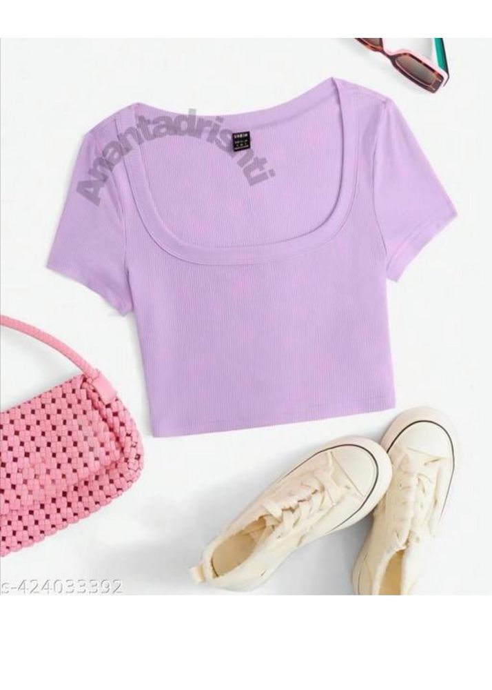 Lilac Crop Top - Shein