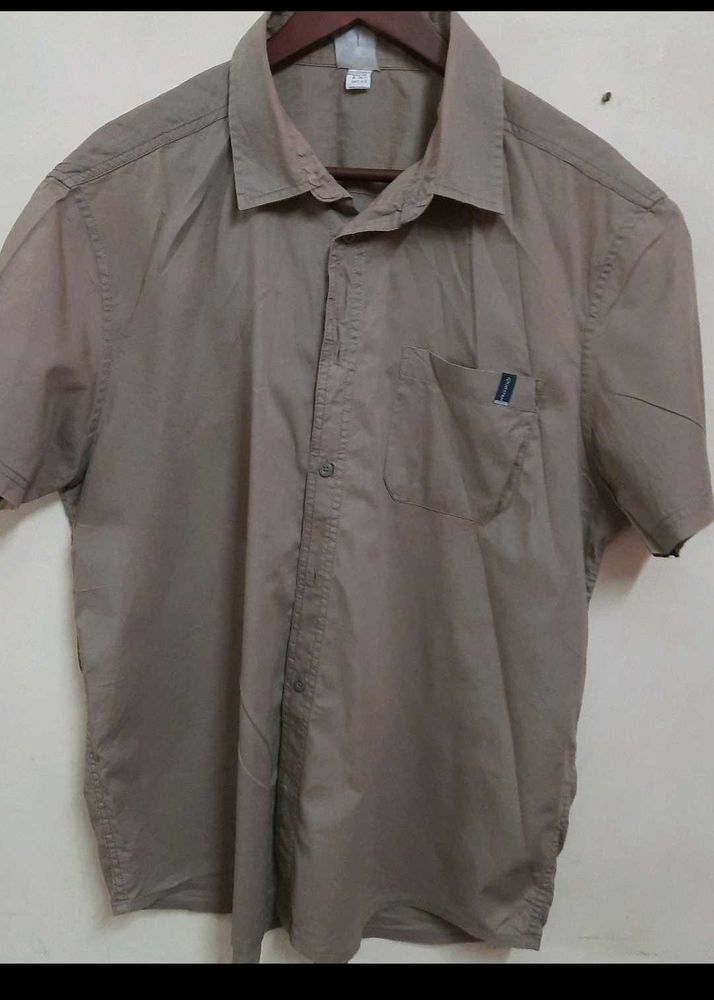 Mocha Color Half sleeves Shirt (Men)