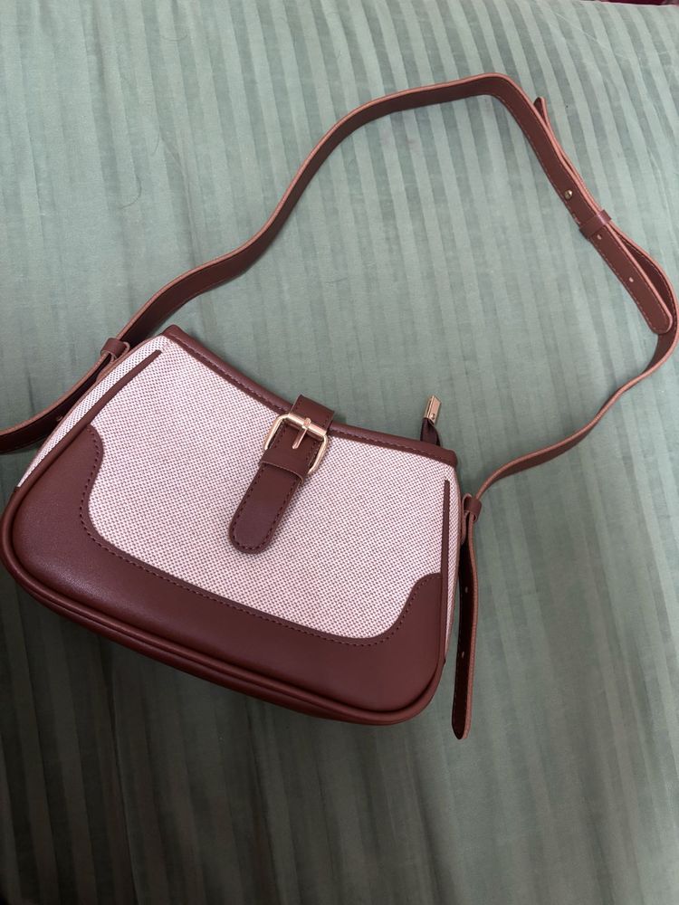 Solid Bucket Crossbody Bag