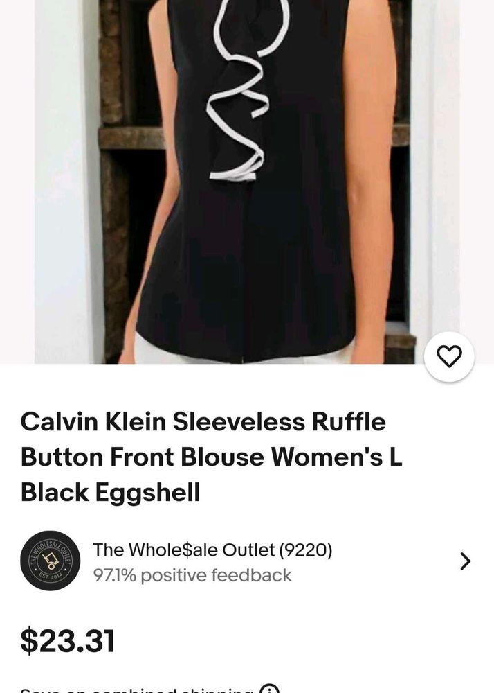 Orginal Calvin Klein Ruffle Blouse