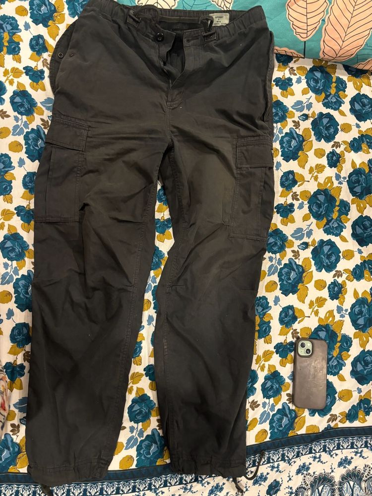 superdry black cargo pants