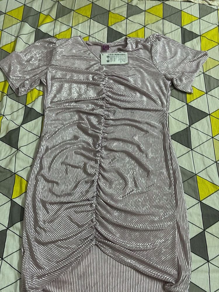 Shimmery Ruched Dress