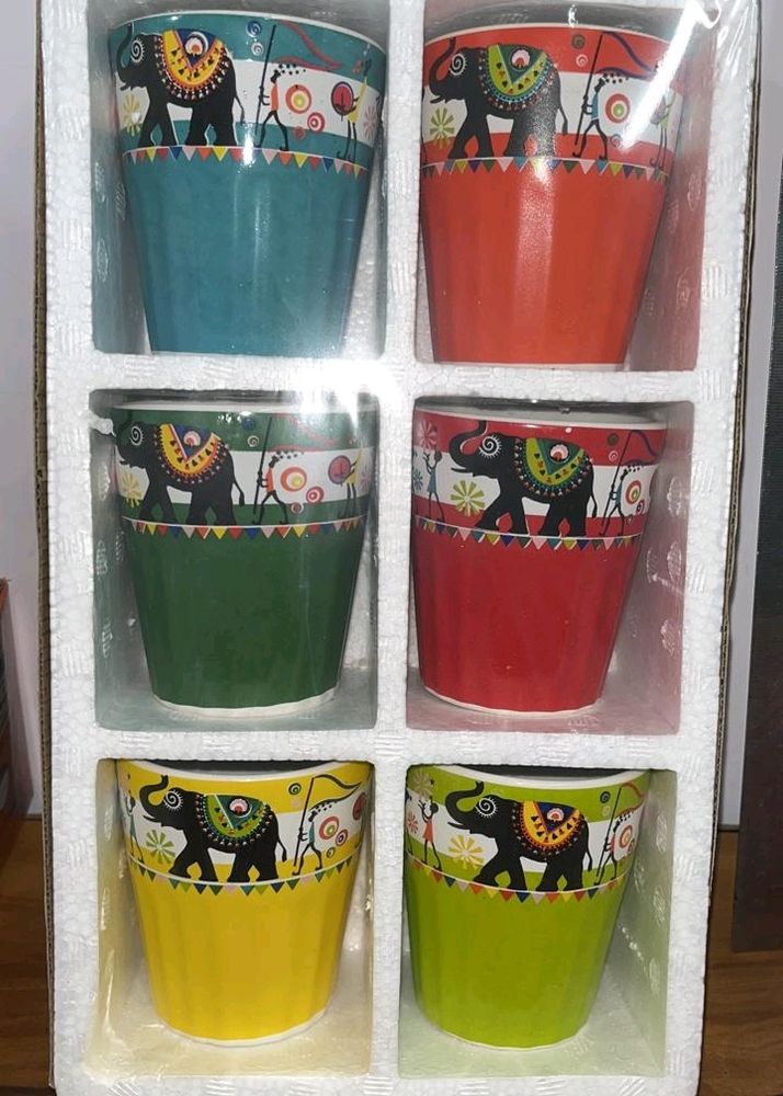 Tumbler Set Of 6 Ceramic