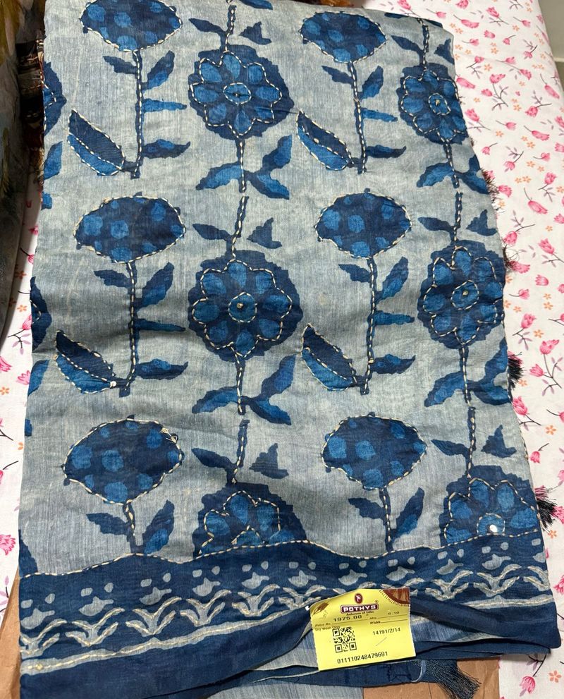 Kantha Stitched Work Saree