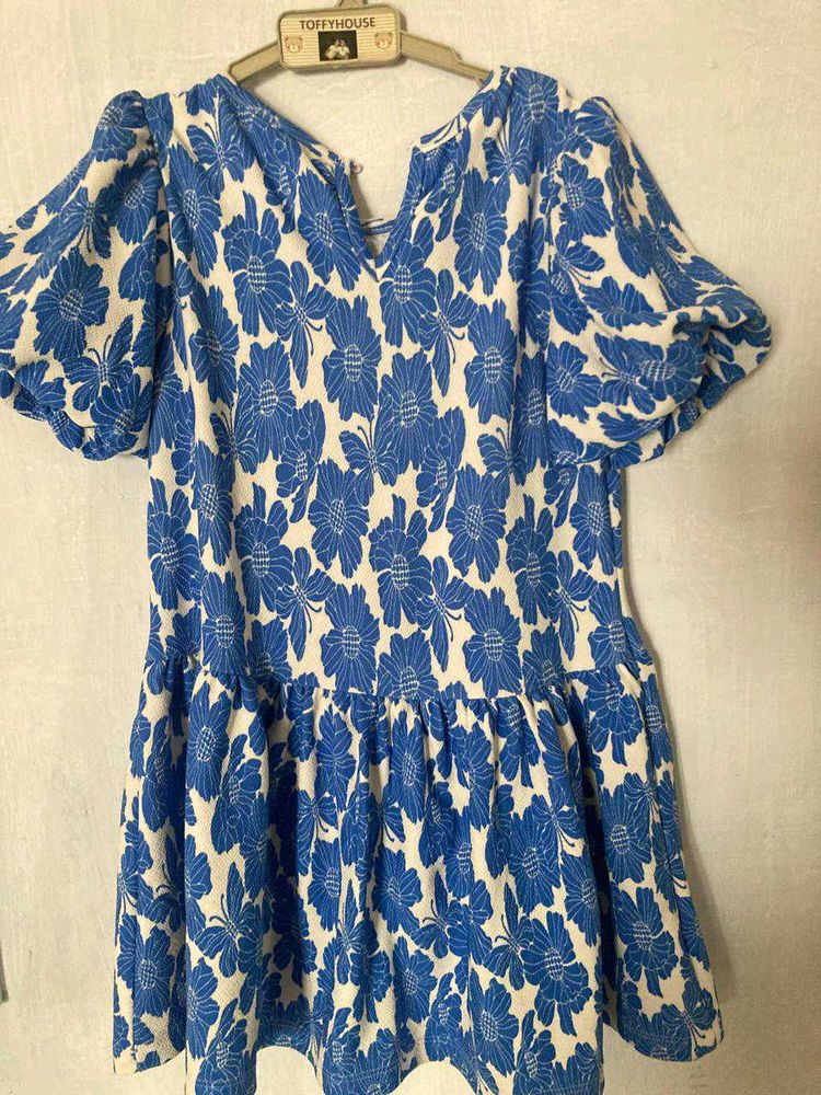 Max Blue Floral Frock