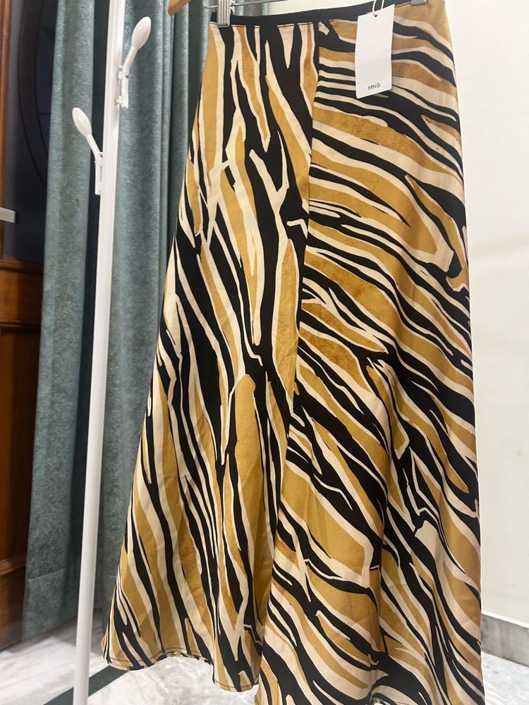 Mango Animal Print Skirt