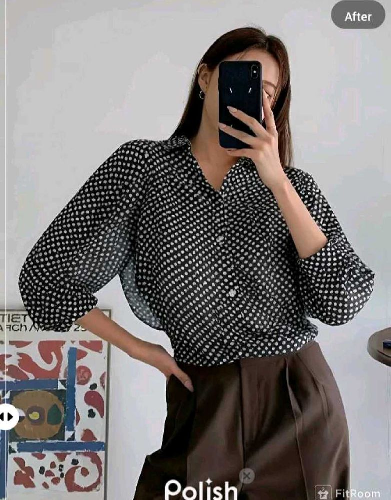 ❤️Fancy Polka Dotted Top