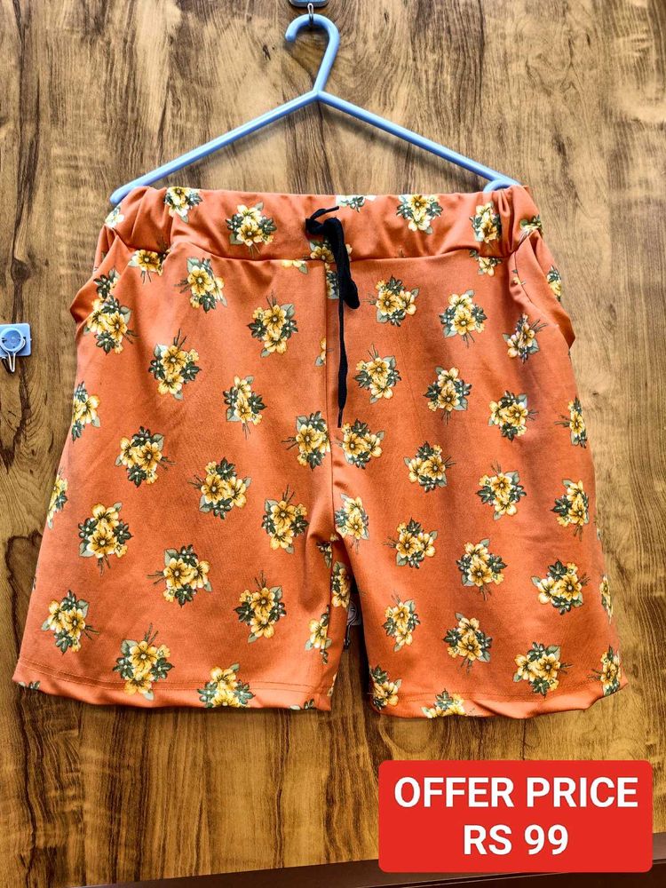 Floral Print Casual Shorts
