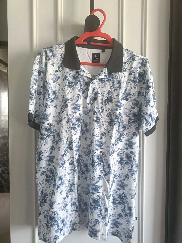 Floral Print Polo Shirt