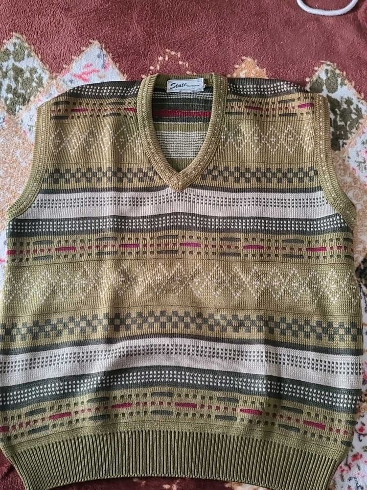 Vintage Striped Sweater Vest