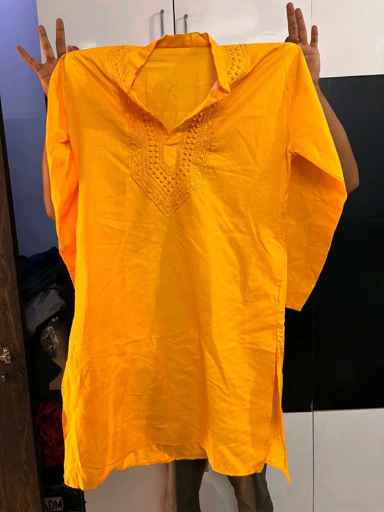Yellow Kurta Men