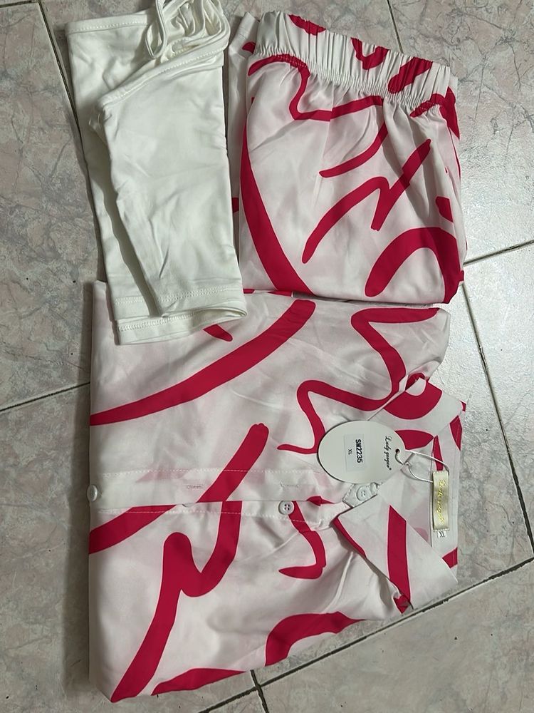 Printed Shorts Cord Set