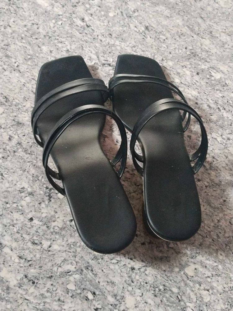 Black Strappy Sandals