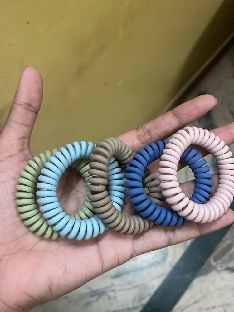 unused!! Colorful Hair Coils (5 Pieces)